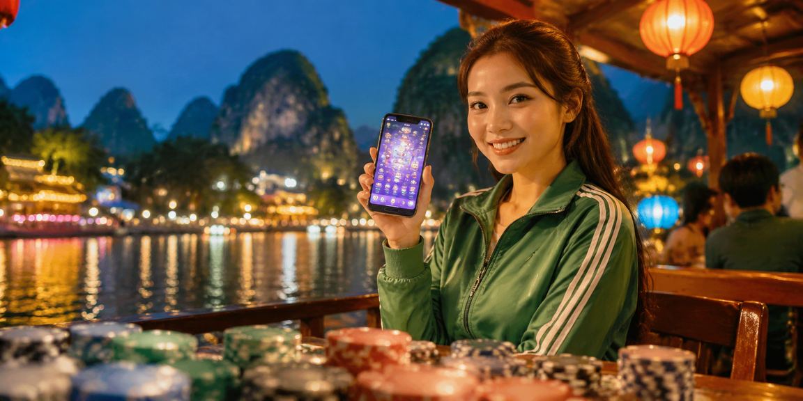 Cảnh đặt cược esports ban đêm tại khu chợ đêm Ninh Bình